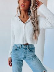 Carley Textured Zip-Up Hoodie