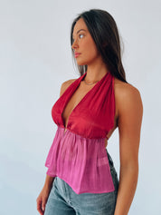Leyla Color Block Halter Top