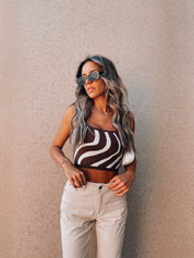 RESTOCKED: Chocolate Waves Knit Top