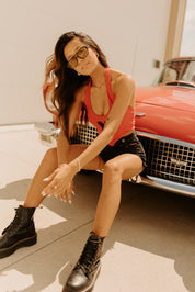 Nebraska Gameday Halter In Red