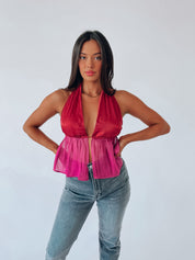 Leyla Color Block Halter Top