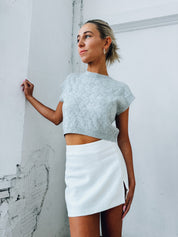 Karter Knit Sleeveless Top In Grey