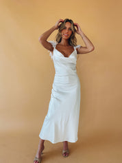 Natalia Feather Detail Maxi Dress