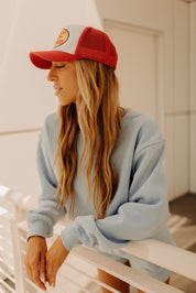 Easton Lounge Sweater In Baby Blue