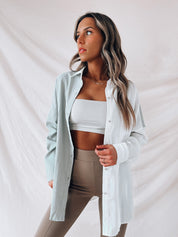 Sage Kalven Colorblock Button Down