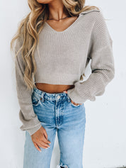 Kinsley Knitted Crop Sweater