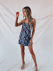 SALE: Capella Leaf Print Silk Dress