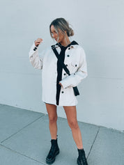 SALE :Emma Beige Pleather Jacket