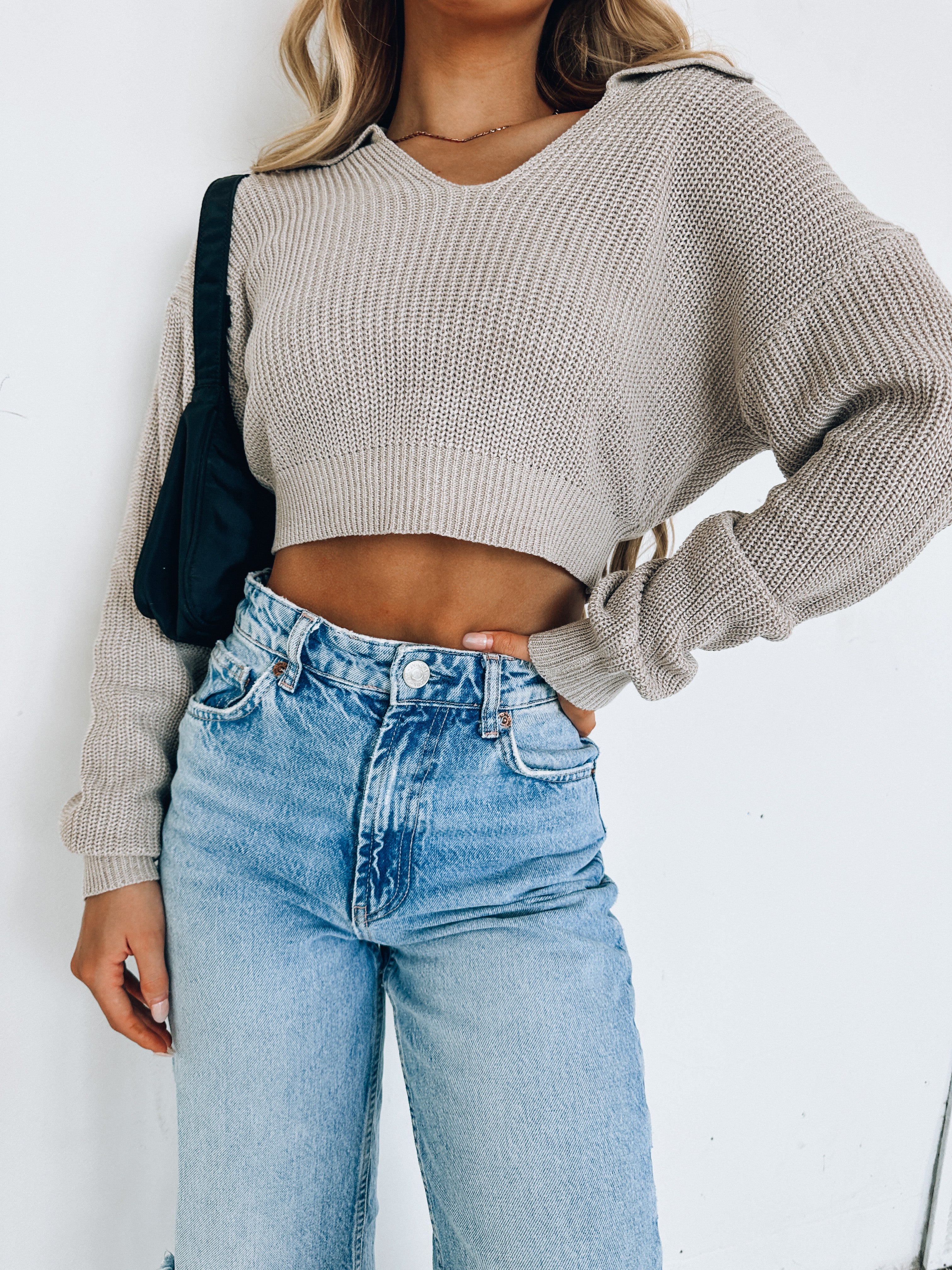Kinsley Knitted Crop Sweater