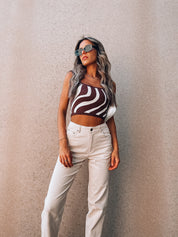 RESTOCKED: Chocolate Waves Knit Top