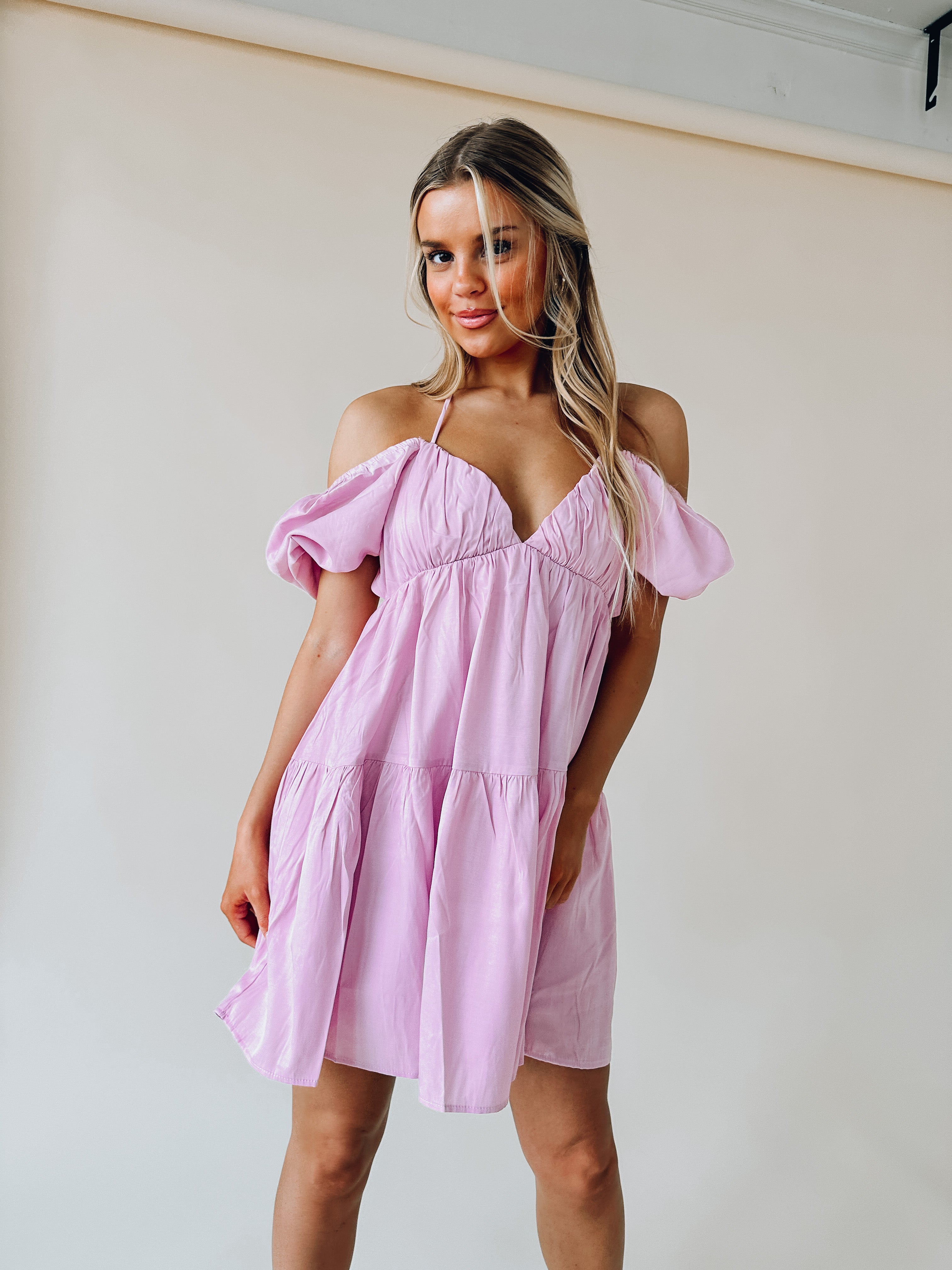 RESTOCKED :Hadlee Off The Shoulder Mini Dress