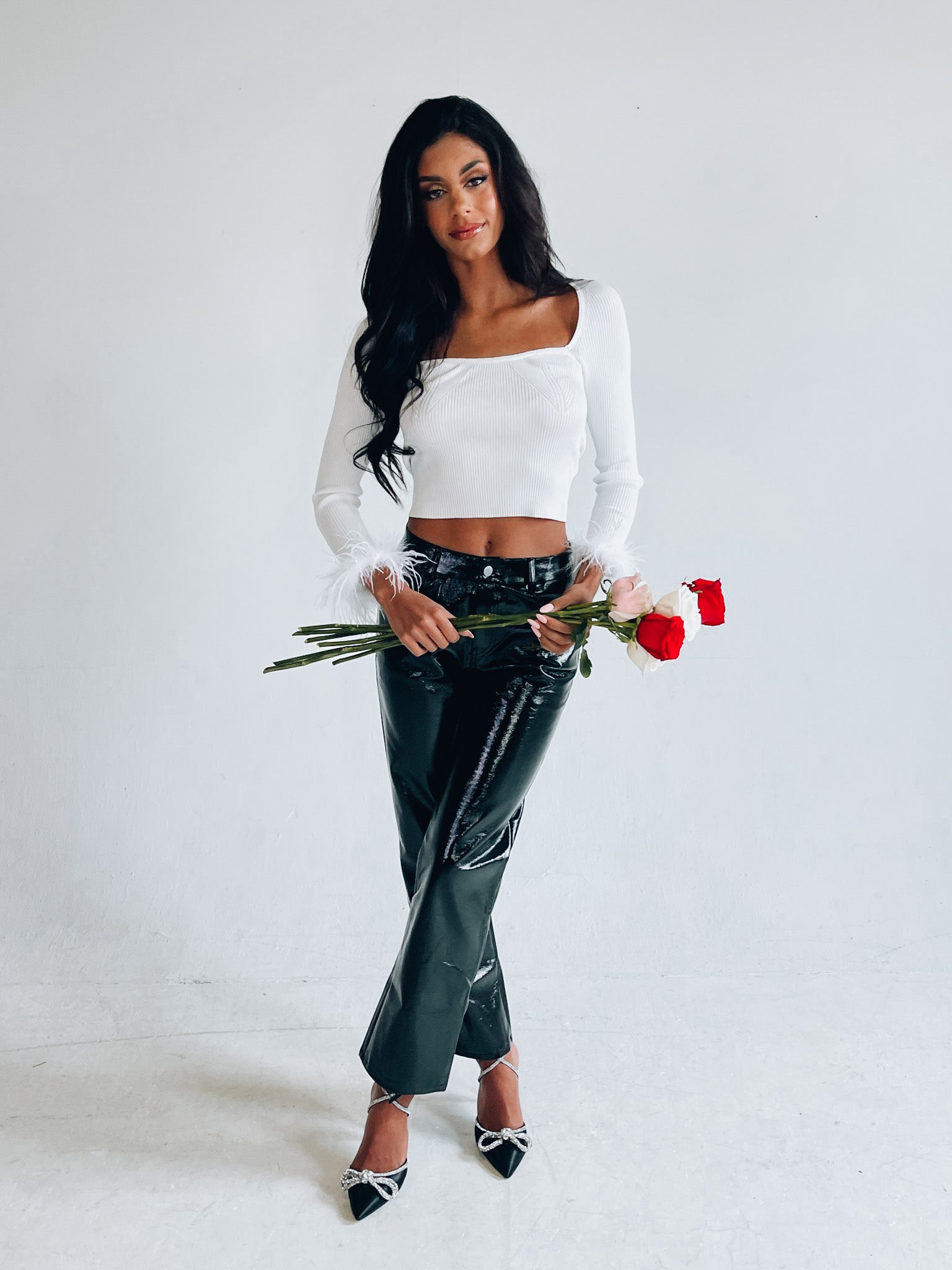 Paisley Ribbed Feather Top