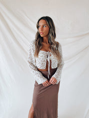 SALE :Charlie Front Tie Long Sleeve