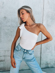 Leona Knotted One Shoulder Bodysuit