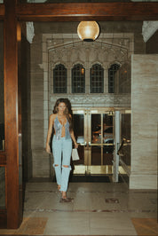 Noelle Halter Sequin Top