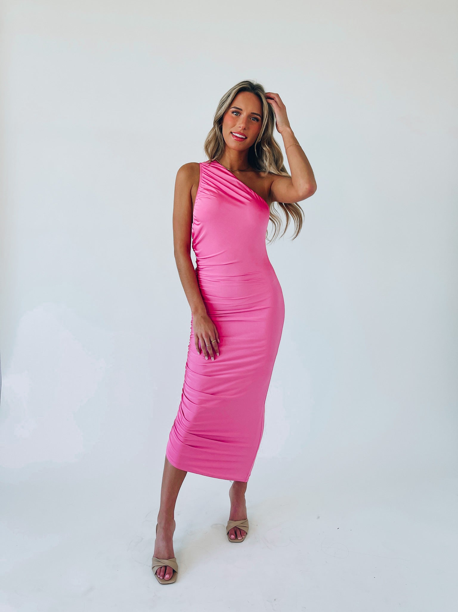 Mel One Shoulder Midi Dress