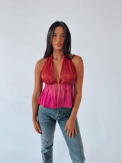 Leyla Color Block Halter Top
