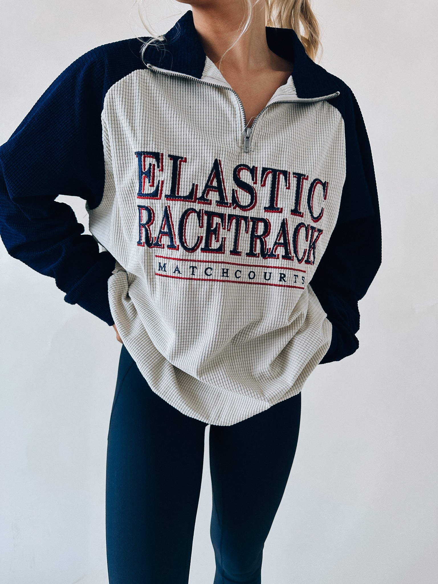 Elastic Racetrack Half Zip