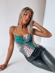 Jade Printed Bandana Top
