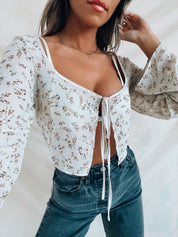 SALE :Charlie Front Tie Long Sleeve