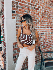 RESTOCKED: Chocolate Waves Knit Top