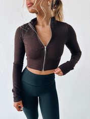 Brooks Front Zipper Crop