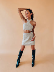 Ashleigh Cable Knit Skirt Set