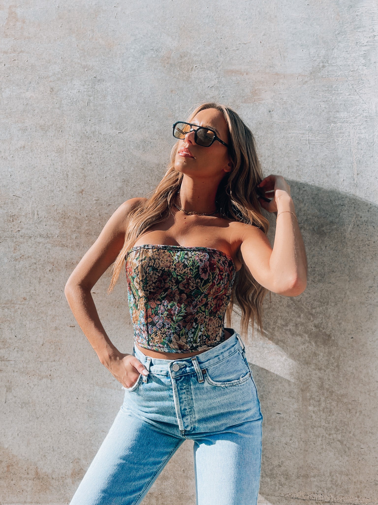 Nola Floral Corset Top