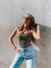 Nola Floral Corset Top