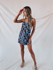 SALE: Capella Leaf Print Silk Dress