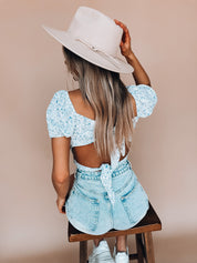 SALE :Toni Floral Tie Top