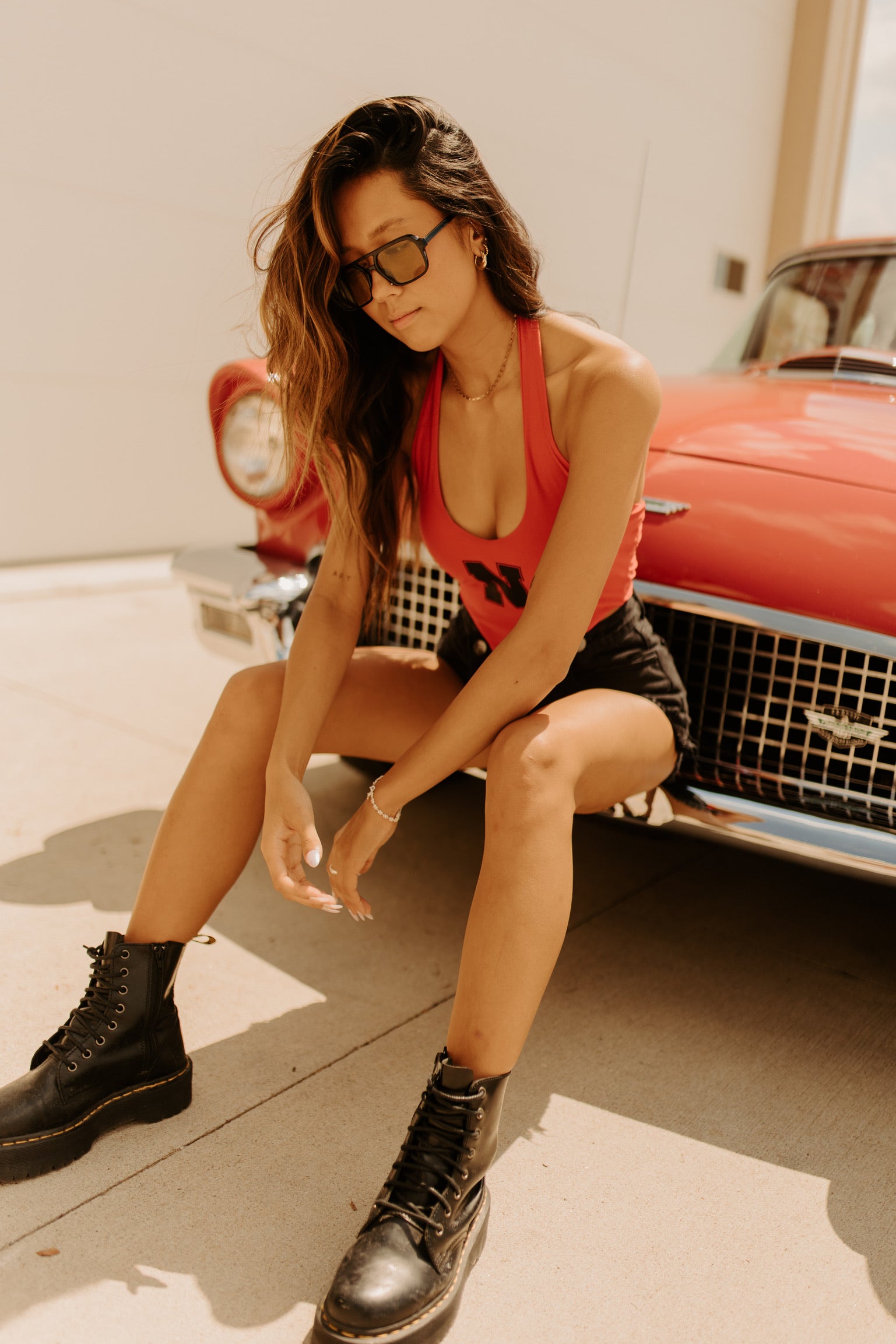 Nebraska Gameday Halter In Red