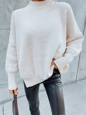 Fall Breeze Knit Sweater In White