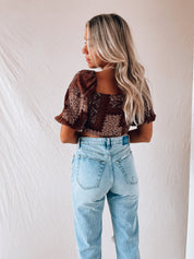 Mariah Printed Tie Top