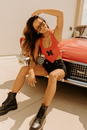 Nebraska Gameday Halter In Red