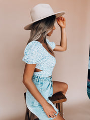 SALE :Toni Floral Tie Top