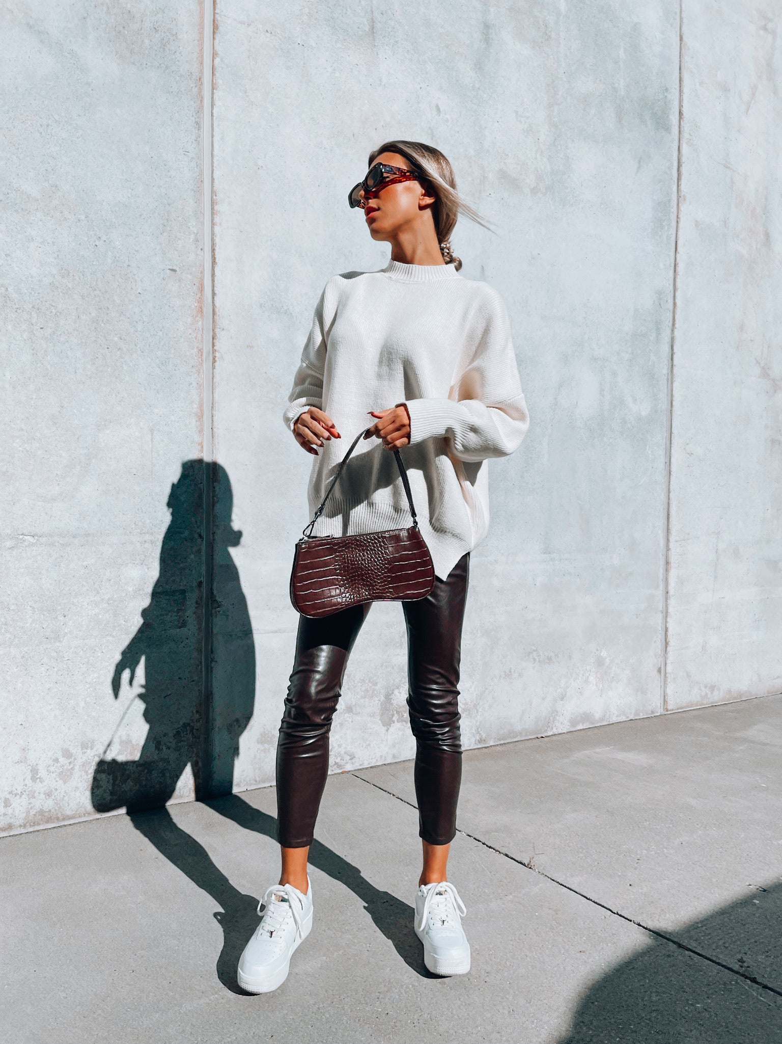 Fall Breeze Knit Sweater In White