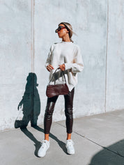 Fall Breeze Knit Sweater In White