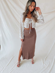 SALE :Charlie Front Tie Long Sleeve