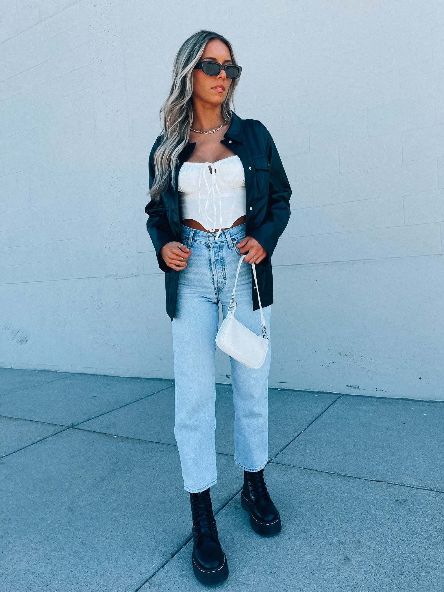 Belted Pleather Jacket