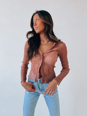 Miranda Textured Mesh Long Sleeve