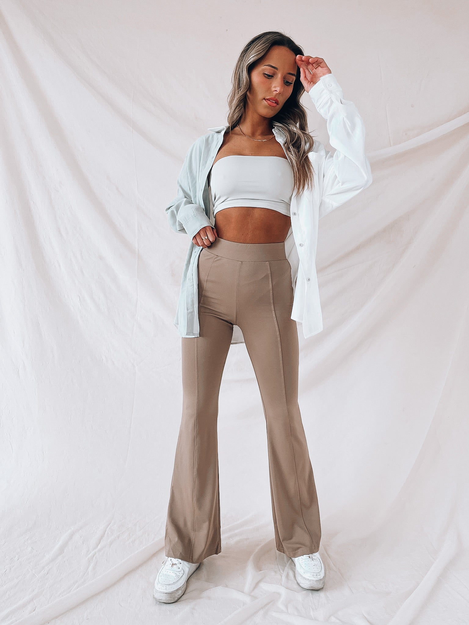 Sage Kalven Colorblock Button Down