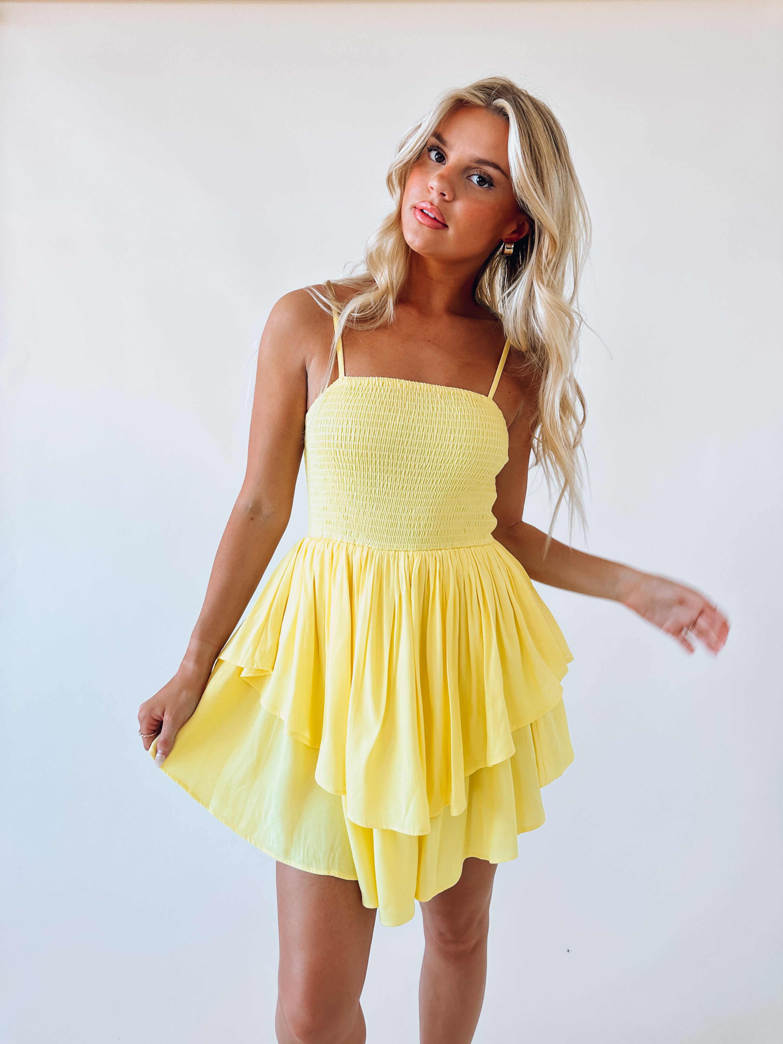 Delilah Ruffle Flowy Mini Dress