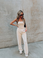 Cassie Cream Sweatpants