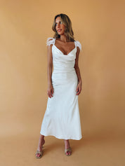 Natalia Feather Detail Maxi Dress