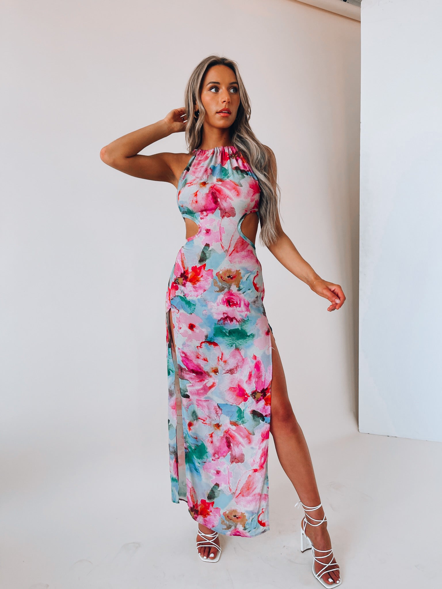 SALE  : Georgina Open Back Midi Dress