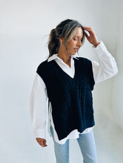 Oversized Knitted Vest