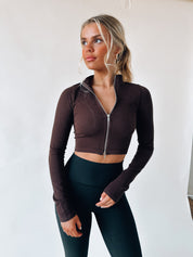Brooks Front Zipper Crop