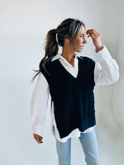 Oversized Knitted Vest
