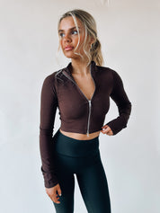 Brooks Front Zipper Crop